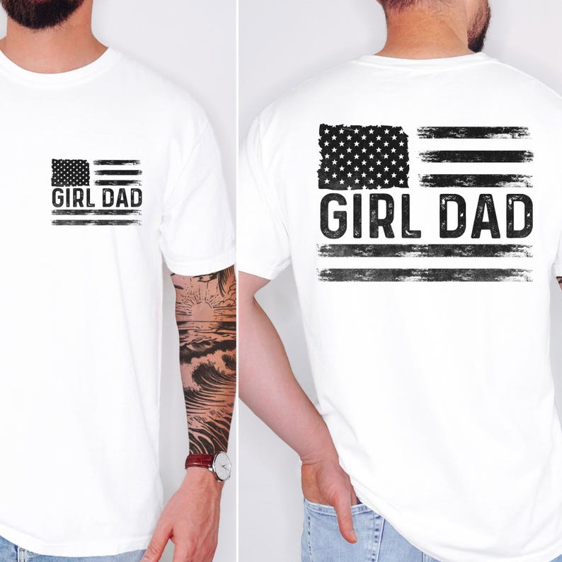 Girl Dad Shirt Cool Dads Club Tee American Flag Patriotic Dad Tee Fathers Day Gift New Dad Gift Trendy Dad Shirt 1756885897345.jpg