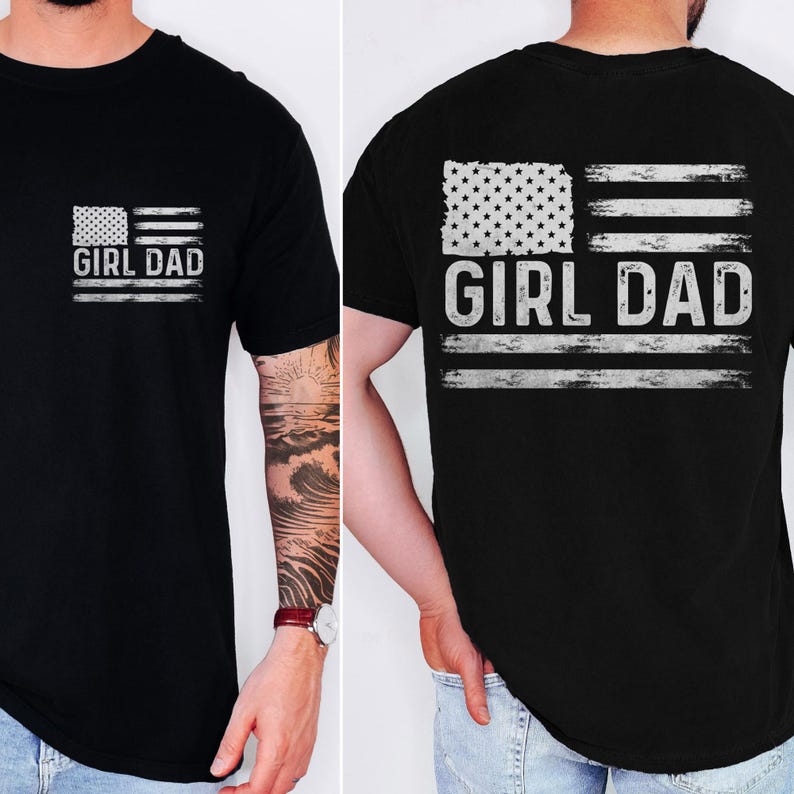 Girl Dad Shirt Cool Dads Club Tee American Flag Patriotic Dad Tee Fathers Day Gift New Dad Gift Trendy Dad Shirt 1756885897505.jpg