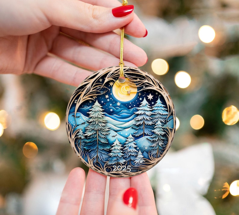 Beautiful Ornament 2025 Christmas Ornament Holiday Gift Idea Heirloom Keepsake Round Ceramic Bauble Present Unique Ornament 1757056300130.jpg