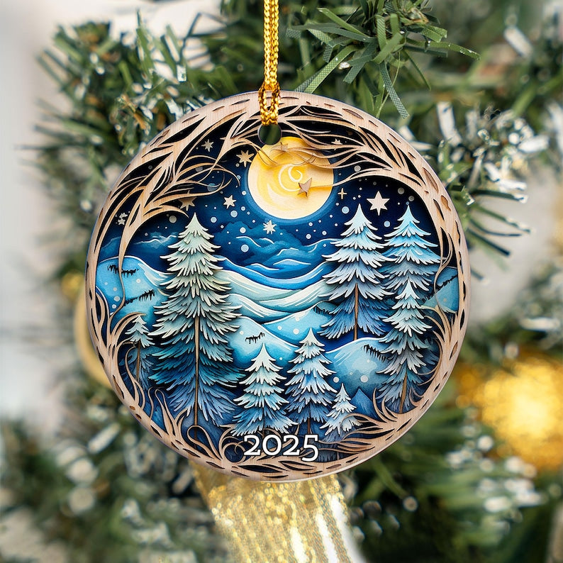 Beautiful Ornament 2025 Christmas Ornament Holiday Gift Idea Heirloom Keepsake Round Ceramic Bauble Present Unique Ornament 1757056300153.jpg