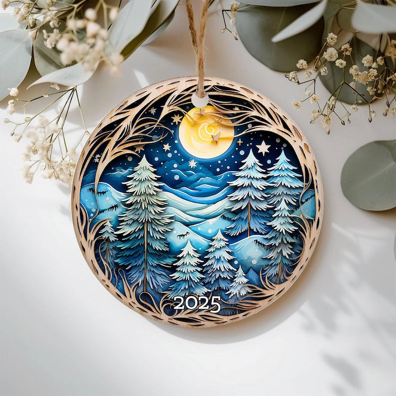 Beautiful Ornament 2025 Christmas Ornament Holiday Gift Idea Heirloom Keepsake Round Ceramic Bauble Present Unique Ornament 1757056300197.jpg