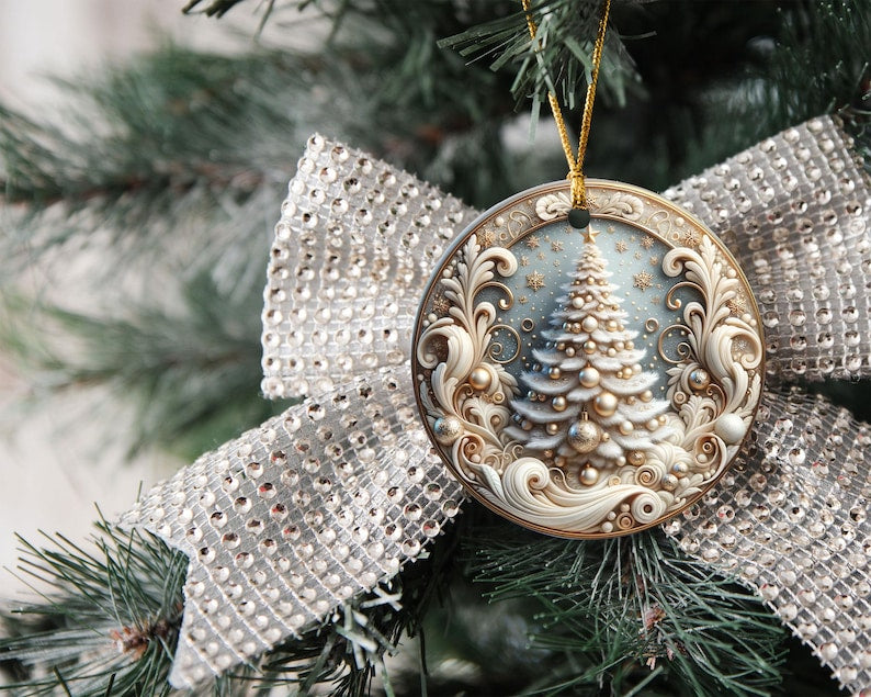 Christmas Tree Ornament 2025 Elegant Holiday Keepsake Xmas Tree Decoration Gold White Ornament Christmas Gift Idea Tree Hanging Decor 1757056500778.jpg