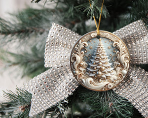 Christmas Tree Ornament 2025 Elegant Holiday Keepsake Xmas Tree Decoration Gold White Ornament Christmas Gift Idea Tree Hanging Decor 1757056500778.jpg