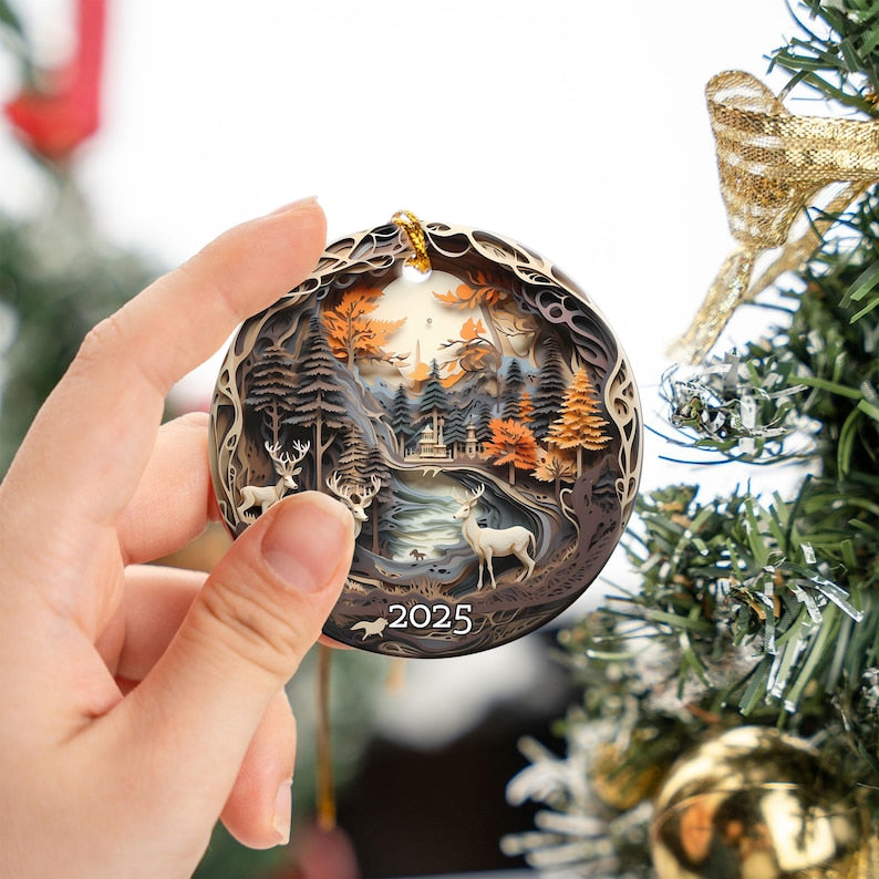 2025 Christmas Ornament 3d Effect Keepsake Ornament Holiday Decor Gift For Family Christmas Bauble Tree Decoration 2025 Ornament 1757056551201.jpg