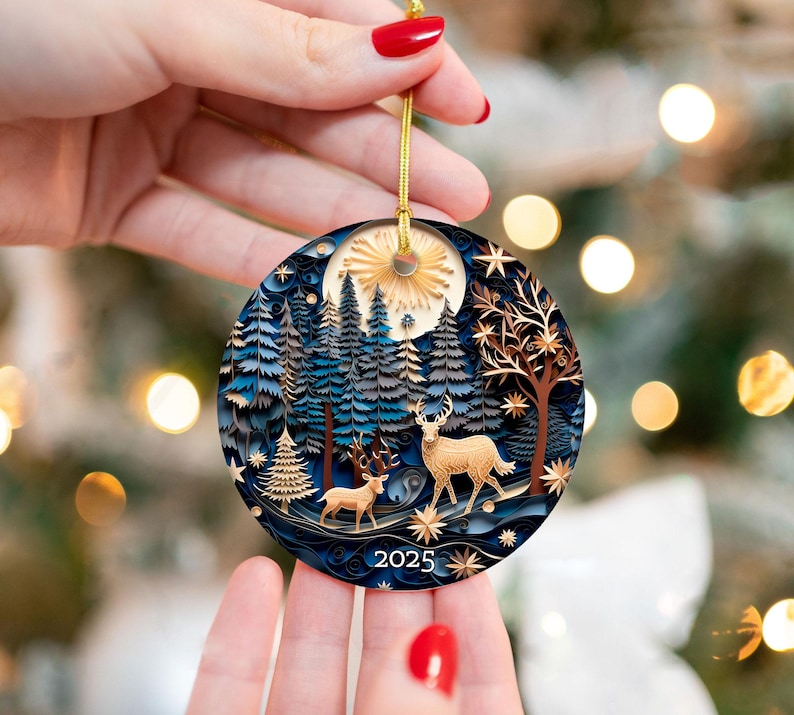 Christmas Ornament 2025 Christmas Decoration Holiday Gift Idea Round Ceramic Gift Exchange Gift Idea Xmas Tree 3d Effect Ornament 1757056933454.jpg