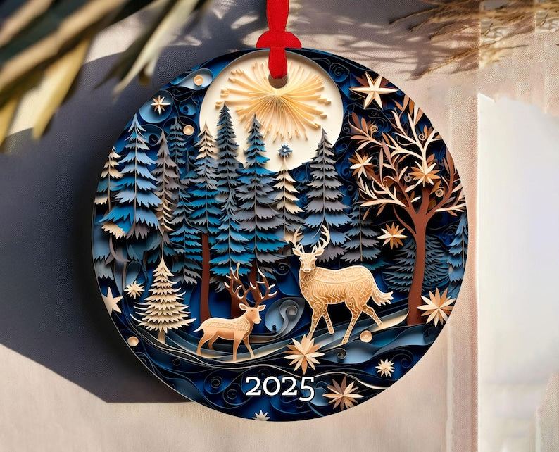 Christmas Ornament 2025 Christmas Decoration Holiday Gift Idea Round Ceramic Gift Exchange Gift Idea Xmas Tree 3d Effect Ornament 1757056933467.jpg