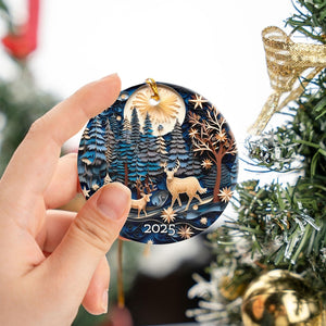 Christmas Ornament 2025 Christmas Decoration Holiday Gift Idea Round Ceramic Gift Exchange Gift Idea Xmas Tree 3d Effect Ornament 1757056934075.jpg