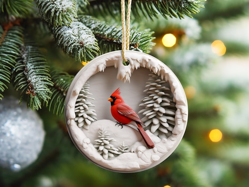 3d Effect Dtf Winter Ornament Christmas Decoration Handmade 3d Red Cardinal Red Cardinal Lover Christmas Gift Ceramic Tree Decor 1757057013854.jpg