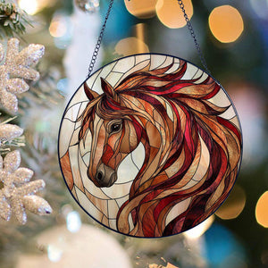 Horse Suncatcher Stained Glass Equestrian Gifts Horse Ranch Suncatcher Gifts Horse Window Decor Horse Glass Suncatcher Lover Horse Gift 1757131204853.jpg