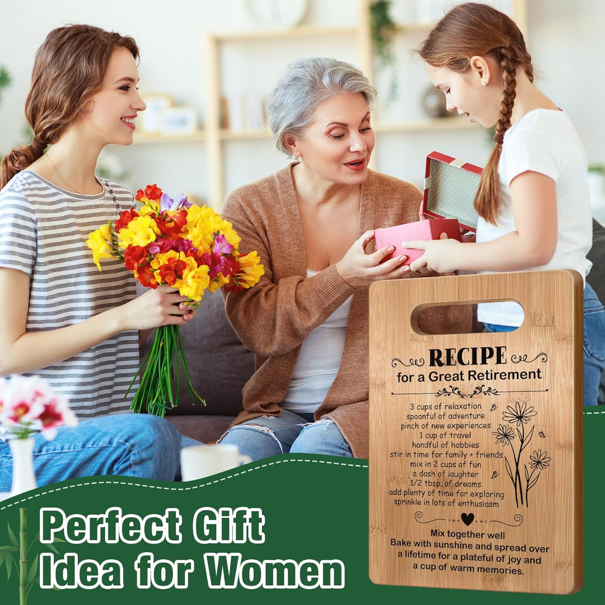 Retirement Gifts For Women 2025 Retired Cutting Board Gifts Coworker Leaving Gifts For Women Going Away Gifts For Coworker Boss Lady Leader Colleague Friends Recipe For A Great Retirement 1757410612276.jpg