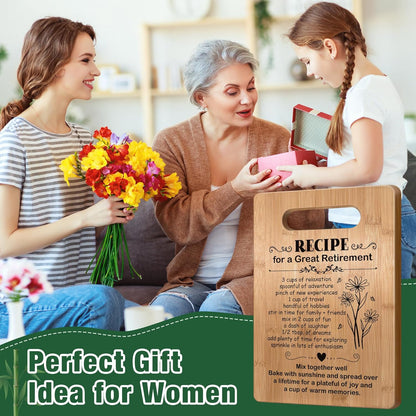 Retirement Gifts For Women 2025 Retired Cutting Board Gifts Coworker Leaving Gifts For Women Going Away Gifts For Coworker Boss Lady Leader Colleague Friends Recipe For A Great Retirement 1757410612276.jpg