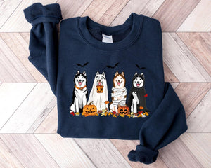 Halloween Dog Sweatshirt Husky Ghost Dogs Sweatshirt Halloween Sweatshirt Halloween Sweater Ghost Sweatshirtghost Dog Shirthusky Shirt 1757471764559.jpg