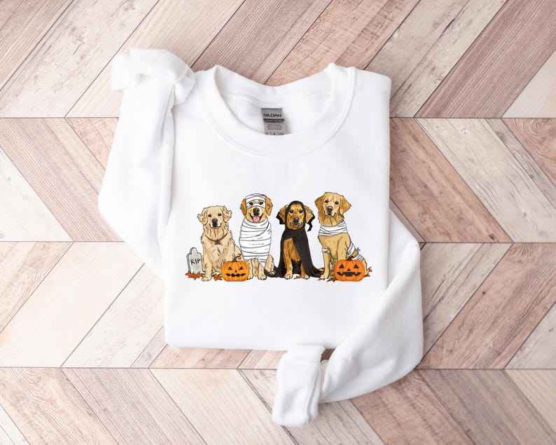 Halloween Dog Sweatshirt Golden Retriever Ghost Dogs Sweatshirt Halloween Sweatshirt Halloween Sweater Ghost Sweatshirt Ghost Dog Shirt - Best Custom Halloween Dog Sweatshirt Golden Retriever Ghost Dogs Sweatshirt Halloween Sweatshirt Halloween Sweater Ghost Sweatshirt Ghost Dog Shirt - Best Custom