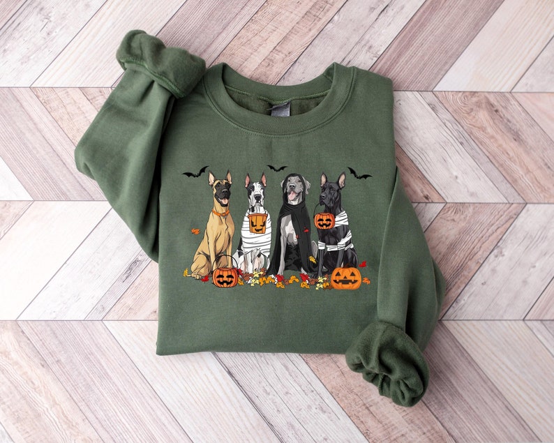Halloween Dog Sweatshirt Great Danes Ghost Sweatshirt Halloween Sweatshirt Halloween Sweater Ghost Dog Shirt Great Danes Shirt 1757472695061.jpg