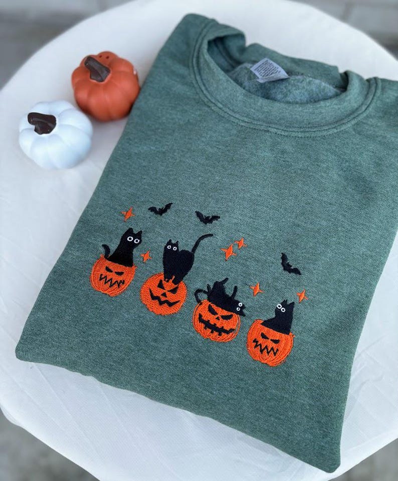 Embroidered Black Cat Sweatshirt Pumpkin Jack O Lantern Cat Ghost Shirt Gift For Cat Lovers Fall Sweatshirt For Women And Men Crewneck 1757576250464.jpg