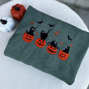 Embroidered Black Cat Sweatshirt Pumpkin Jack O Lantern Cat Ghost Shirt Gift For Cat Lovers Fall Sweatshirt For Women And Men Crewneck 1757576250485.jpg