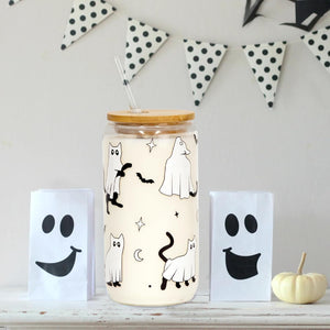 Alloween Glass Cup 18oz Cute Ghost Cat Iced Coffee Can Glass Tumbler With Lid And Straw Halloween Spooky Gifts For Her Him 1757580917610.jpg