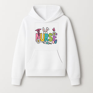 Easter Nurse T-Shirt Design with Cute Bunny Ears, Flowers, and Syringe - Perfect Gift for Healthcare Workers - Hoodie 1757671940440.jpg