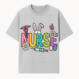 Easter Nurse T-Shirt Design with Cute Bunny Ears, Flowers, and Syringe - Perfect Gift for Healthcare Workers - T-shirt 1757671941886.jpg