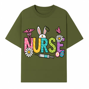 Easter Nurse T-Shirt Design with Cute Bunny Ears, Flowers, and Syringe - Perfect Gift for Healthcare Workers - T-shirt 1757671942268.jpg