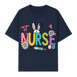 Easter Nurse T-Shirt Design with Cute Bunny Ears, Flowers, and Syringe - Perfect Gift for Healthcare Workers - T-shirt 1757671943010.jpg