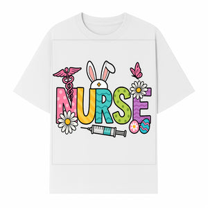 Easter Nurse T-Shirt Design with Cute Bunny Ears, Flowers, and Syringe - Perfect Gift for Healthcare Workers - T-shirt 1757671943463.jpg
