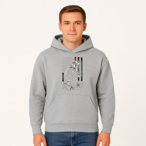 Firefighter Tribute Art Print | American Flag | Retro Fireman Design | First Responder Memorial | Firefighter Memorial Gift - Hoodie 1757912421171.jpg