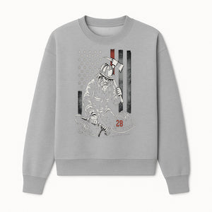Firefighter Tribute Art Print | American Flag | Retro Fireman Design | First Responder Memorial | Firefighter Memorial Gift - Sweatshirt 1757912424696.jpg