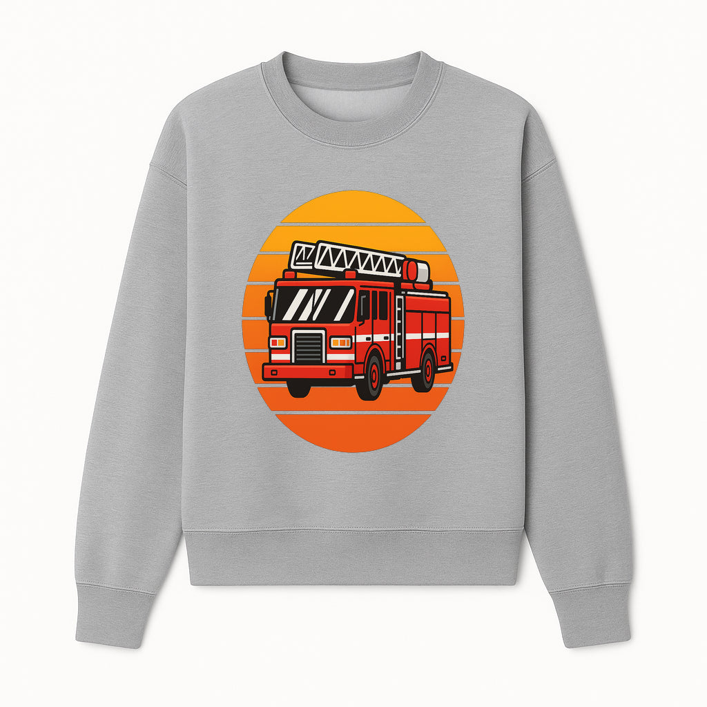 Vintage Fire Truck Graphic for Kids - Retro Firefighter Vehicle Illustration Art Print - Ideal Wall Decor for Fire Station or Nursery - Sweatshirt 1757912425306.jpg