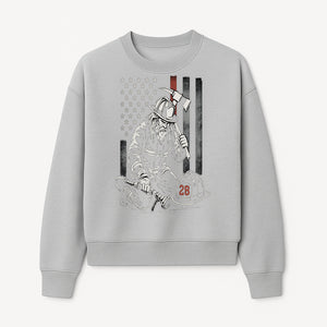 Firefighter Tribute Art Print | American Flag | Retro Fireman Design | First Responder Memorial | Firefighter Memorial Gift - Sweatshirt 1757912425321.jpg