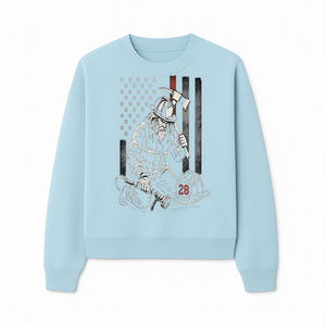 Firefighter Tribute Art Print | American Flag | Retro Fireman Design | First Responder Memorial | Firefighter Memorial Gift - Sweatshirt 1757912425458.jpg