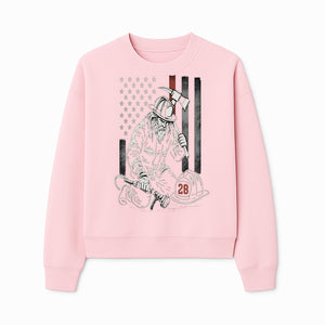 Firefighter Tribute Art Print | American Flag | Retro Fireman Design | First Responder Memorial | Firefighter Memorial Gift - Sweatshirt 1757912425624.jpg