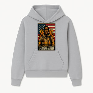 Everyday Heroes Firefighter Art Print - Motivational Wall Decor for First Responders, Community Appreciation, and USA Pride - Hoodie 1757912425821.jpg