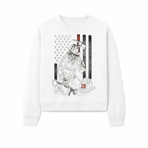 Firefighter Tribute Art Print | American Flag | Retro Fireman Design | First Responder Memorial | Firefighter Memorial Gift - Sweatshirt 1757912426427.jpg