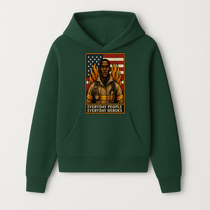 Everyday Heroes Firefighter Art Print - Motivational Wall Decor for First Responders, Community Appreciation, and USA Pride - Hoodie 1757912426470.jpg