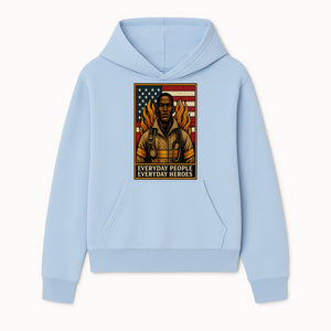 Everyday Heroes Firefighter Art Print - Motivational Wall Decor for First Responders, Community Appreciation, and USA Pride - Hoodie 1757912426864.jpg