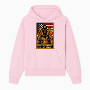 Everyday Heroes Firefighter Art Print - Motivational Wall Decor for First Responders, Community Appreciation, and USA Pride - Hoodie 1757912427093.jpg