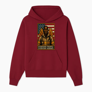 Everyday Heroes Firefighter Art Print - Motivational Wall Decor for First Responders, Community Appreciation, and USA Pride - Hoodie 1757912427325.jpg