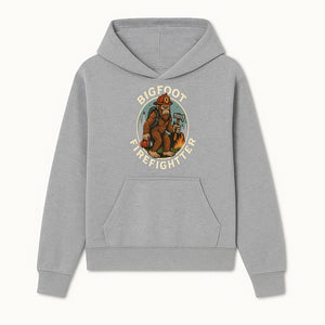 Bigfoot Firefighter T-Shirt | Funny Sasquatch Graphic Tee | Fireman Bigfoot Design | Unique Gift for Firefighters and Nature Lovers - Hoodie 1757912427584.jpg