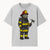 Firefighter Bear Illustration, Cute Cartoon Bear in Firefighting Gear with Axe, Animal-Themed Home Decor, Unique Gift Idea - T-shirt 1757912427673.jpg