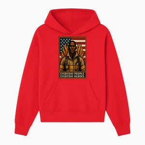 Everyday Heroes Firefighter Art Print - Motivational Wall Decor for First Responders, Community Appreciation, and USA Pride - Hoodie 1757912427710.jpg