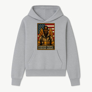 Everyday Heroes Firefighter Art Print - Motivational Wall Decor for First Responders, Community Appreciation, and USA Pride - Hoodie 1757912427864.jpg