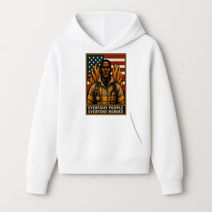 Everyday Heroes Firefighter Art Print - Motivational Wall Decor for First Responders, Community Appreciation, and USA Pride - Hoodie 1757912428052.jpg