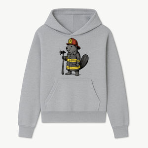 Funny Beaver Firefighter Graphic Tee | Cute Animal Fireman T-Shirt | Kids & Adults | Perfect Gift for Firefighters & Animal Lovers - Hoodie 1757912428066.jpg