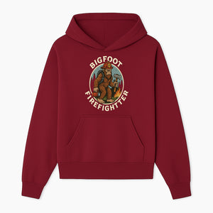 Bigfoot Firefighter T-Shirt | Funny Sasquatch Graphic Tee | Fireman Bigfoot Design | Unique Gift for Firefighters and Nature Lovers - Hoodie 1757912428091.jpg