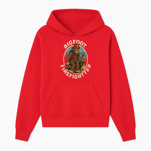 Bigfoot Firefighter T-Shirt | Funny Sasquatch Graphic Tee | Fireman Bigfoot Design | Unique Gift for Firefighters and Nature Lovers - Hoodie 1757912428383.jpg