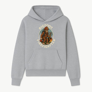 Bigfoot Firefighter T-Shirt | Funny Sasquatch Graphic Tee | Fireman Bigfoot Design | Unique Gift for Firefighters and Nature Lovers - Hoodie 1757912428529.jpg