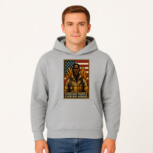 Everyday Heroes Firefighter Art Print - Motivational Wall Decor for First Responders, Community Appreciation, and USA Pride - Hoodie 1757912429240.jpg