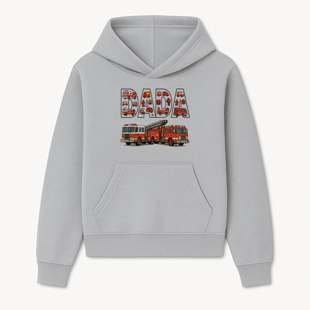 Firefighter Dad Graphic Tee, Cute Fire Truck Design, Father's Day Gift, Fireman Apparel, Unique Dad Shirt for Firefighters - Hoodie 1757912430822.jpg