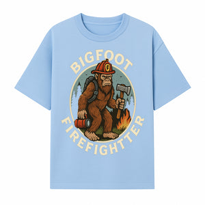 Bigfoot Firefighter T-Shirt | Funny Sasquatch Graphic Tee | Fireman Bigfoot Design | Unique Gift for Firefighters and Nature Lovers - T-shirt 1757912430950.jpg